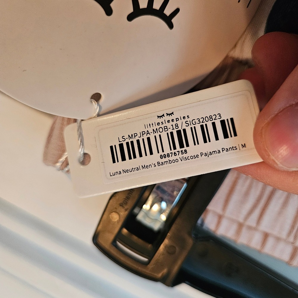 NEW Little Sleepies Lunaluxe Pajama Pants Size Medium Neutral Bamboo Moon - Picture 4 of 5